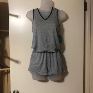 Womens heather gray Jersey romper